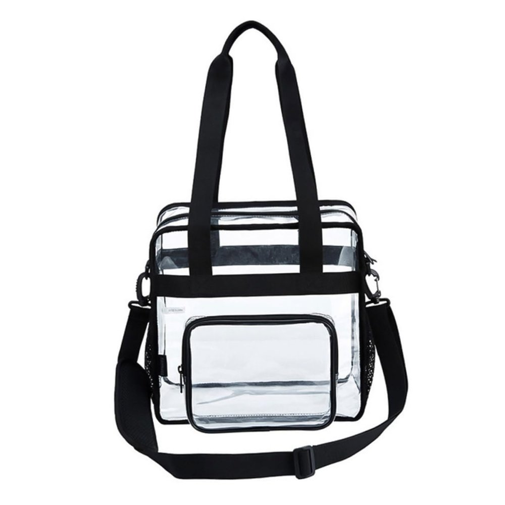 AZIDWERYQ Cosmetic Bag PVC Jelly Bag Makeup Large Capacity Toiletry Transparent One Shoulder Clear