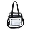 AZIDWERYQ Cosmetic Bag PVC Jelly Bag Makeup Large Capacity Toiletry Transparent One Shoulder Clear view 1