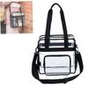 AZIDWERYQ Cosmetic Bag PVC Jelly Bag Makeup Large Capacity Toiletry Transparent One Shoulder Clear view 4