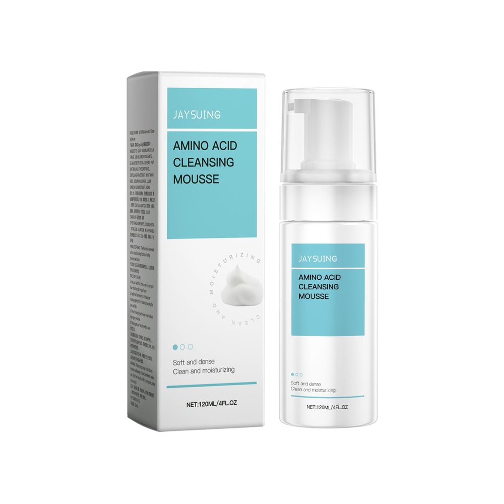 Aeviani Amino Acid Cleansing Mousse, Gentle Face Wash with Centella Asiatica and Lilium Candidum Extract, Moisturizing Facial Cleanser, 120ML/4FL.OZ