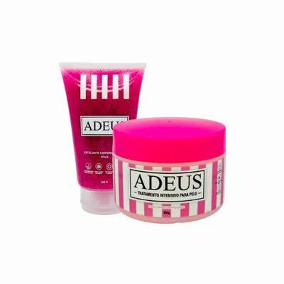 Kit Do Adeus renovador y reafirmante: exfoliante de pitaya y crema anticelultica (kit con exfoliante de pitaya Adeus de 165 g y crema anticelultica, reafirmante Adeus de 300 g) - Original