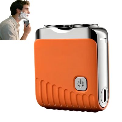 2026 New Head Shaver Electric Razor for Men - Dual Head Mini Shavers for Men, Waterproof Rechargeable Wet Dry Shaving Razor for Travel Home (1*Orange)