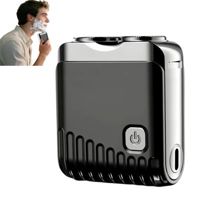 2026 New Head Shaver Electric Razor for Men - Dual Head Mini Shavers for Men, Waterproof Rechargeable Wet Dry Shaving Razor for Travel Home (2*Black)