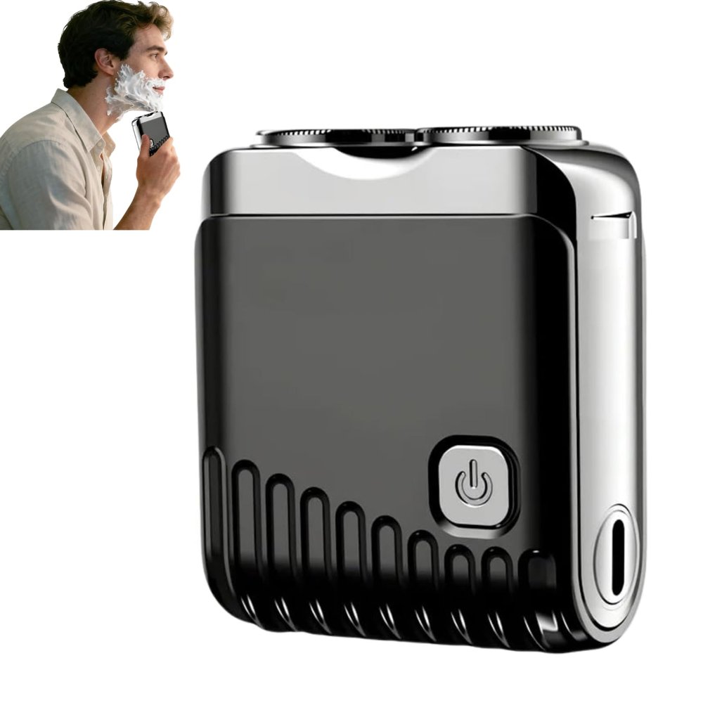 2026 New Head Shaver Electric Razor for Men - Dual Head Mini Shavers for Men, Waterproof Rechargeable Wet Dry Shaving Razor for Travel Home (2*Black)
