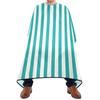 Qilmy Aqua White Stripes Barber Cape for Men Women, Waterproof Hair Cutting Cape with Adjustable Neckline for Salon Haircut Styling Coloring view 1