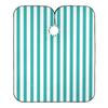 Qilmy Aqua White Stripes Barber Cape for Men Women, Waterproof Hair Cutting Cape with Adjustable Neckline for Salon Haircut Styling Coloring view 2