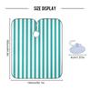 Qilmy Aqua White Stripes Barber Cape for Men Women, Waterproof Hair Cutting Cape with Adjustable Neckline for Salon Haircut Styling Coloring view 3
