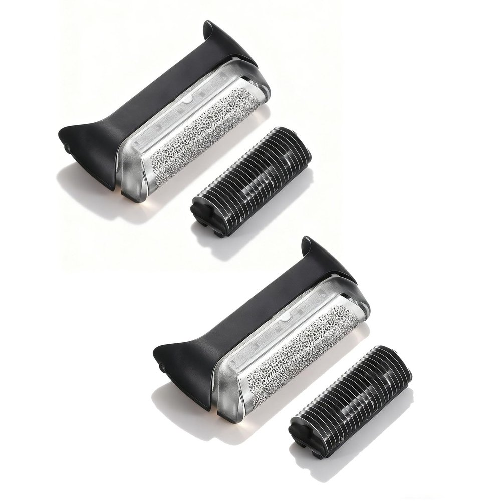 2 Pack 10B 190s-1 Replacement Foil and Cutter for Br-aun Series 1/Cruzer
