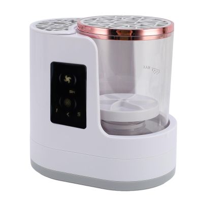 LUCKDANO 3 in 1 Electric Makeup Brush Cleaner, Automatic Makeup Brush Washer with High Speed Rotating Water Flow and Drying Stand, for Home Cosmetic Brush Cleaning