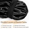 Custom Embroidered Silk Sleep Bonnet for Women Personalized Silk Hair Wrap Night Cap for Curly,Braid,Fine Hair Protection view 4