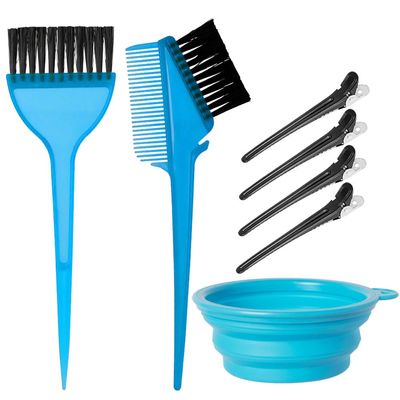 MOONMINI Hair Dye Color Brush and Bowl Set, Color Bowl Brushes Tool Mixing Bowl Kit Tint Comb for Hair Tint Dying Coloring Applicator (Blue)