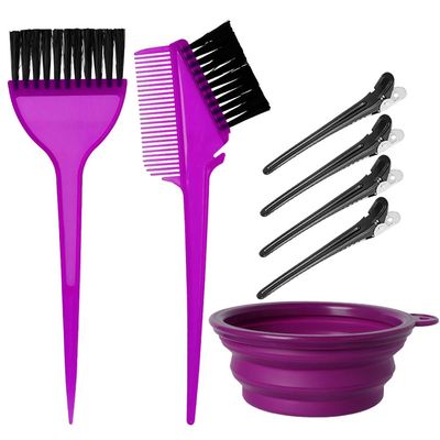 MOONMINI Hair Dye Color Brush and Bowl Set, Purple