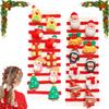 10Pcs/Set Cute Christmas Hair Scrunchies, Cute Christmas Ponytail Holders, Xmas Soft Elastic Hair Ties with Santa Snowman Reindeer, Ideal for Holiday Hairstyles (2pcs, A+B) view 1