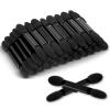 50 Pcs Disposable Dual Sides Sponge Eyeshadow Applicator, Professional Double Head Eyeshadow Brush Eye Shadow Applicator Sticks Makeup Brushes with Organizer, Cosmetic Tools for Women (Black) view 1