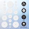TIESOME 60 Pcs Piercing Disc, Silicone Healing Non Pull Discs for Piercing Bump, Pressure Clear Disc Pads for Keloids & Earrings, 1.2mm Hole (6 Sizes 3mm/5mm/7mm/9mm/12mm/14mm) view 4