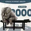 2000LBS Stationary Massage Table with Storage Space, 31.5'' Wide  75'' Long Spa Facial Bed with Backrest, PU Leather 6 Square Legs Alloy Steel Frame, Lash Bed for Treatment Table Physical Therapy view 2