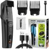 Electric Hair Clipper, Vacuum Beard Trimmer for Men with Adjustable Comb, Waterproof Electric Trimmer Kit, 20 Length Settings, Built-in Hair Suction, USB Rechargeable for Sideburns & Mustache (Black) view 1