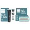 Philips Norelco Body Groomer Series 5000, BG5495/50 with Philips Norelco Body Groomer Replacement Shaving Foil Head, BG2010/40 - Dual Head, 100% Showerproof view 1