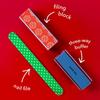 Awaken By Quality Choice Assorted Holiday Nail Care Stocking Stuffer Combo Pack - File, Buffer, and Filing Block - Essential for Nail Health and Beauty (5, Count, 100/180 Grit) view 2
