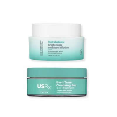 Urban Skin Rx Best of Even Tone Bundle, Includes 3-in-1 Daily Facial Cleansing Bar & Pro Strength HydraBalance Brightening Moisturizer, Targets Uneven Skin & Improves the Appearance of Dark Spots
