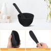JHKNNK Deep Bottom Silicone Face Mask Mixing Bowls Flat Spatula DIY Mud Mask Mixing Tool Kit for Home Spa and Facial Care (Black) view 3