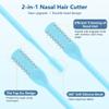 FXOICMI 2-in-1 Nasal Hair Cutter, Manual Nose Hair Trimmer for Men & Women, 360 Rotating Dual-Sided Nose Hair Remover with Soft Cleaning Brush, Portable Travel Cleaning Tool (Green, 5Pcs) view 4