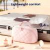 2026 New Travel Makeup Bag For Woman,180 Open Wide Open Lay-Flat Water-Resistant Cosmetic Case,Puffy Padded Organizer For Toiletries & Brushes Large Capacity With Compartments (Pink) view 4