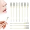 FXOICMI 2-in-1 Nasal Hair Cutter, Manual Nose Hair Trimmer for Men & Women, 360 Rotating Dual-Sided Nose Hair Remover with Soft Cleaning Brush, Portable Travel Cleaning Tool (Beige, 10Pcs) view 1