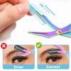 2 in 1 Eyebrow Scissors with Comb, Precision Stainless Steel Eyebrow Trimmer Cutter, Non-Slip Grooming Scissors for Men & Women, Portable Facial Hair Removal Makeup Tool (Black, 2Pcs) view 4