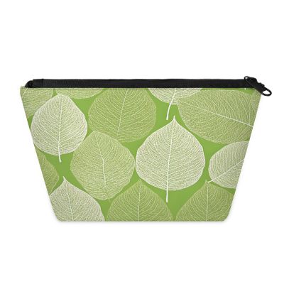 AGHESOTH Cosmetic Bag for Women Trendy Makeup Bags Organizer Travel Waterproof Toiletry Case Small Storage Zipper Pouch Trips Accessories Plants Picture Leaves Themed Gifts Dailyuse