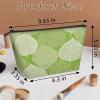 AGHESOTH Cosmetic Bag for Women Trendy Makeup Bags Organizer Travel Waterproof Toiletry Case Small Storage Zipper Pouch Trips Accessories Plants Picture Leaves Themed Gifts Dailyuse view 3