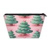 AGHESOTH Cosmetic Bag for Women Trendy Makeup Bags Organizer Travel Waterproof Toiletry Case Small Storage Zipper Pouch Trips Accessories Holidays Christmas Cartoon Tree Themed Gifts Dailyuse view 1