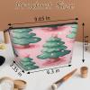 AGHESOTH Cosmetic Bag for Women Trendy Makeup Bags Organizer Travel Waterproof Toiletry Case Small Storage Zipper Pouch Trips Accessories Holidays Christmas Cartoon Tree Themed Gifts Dailyuse view 3