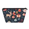AGHESOTH Cosmetic Bag for Women Trendy Makeup Bags Organizer Travel Waterproof Toiletry Case Small Storage Zipper Pouch Trips Accessories Christmas Elements Pattern Themed Gifts Dailyuse view 1