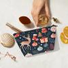 AGHESOTH Cosmetic Bag for Women Trendy Makeup Bags Organizer Travel Waterproof Toiletry Case Small Storage Zipper Pouch Trips Accessories Christmas Elements Pattern Themed Gifts Dailyuse view 2