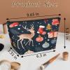 AGHESOTH Cosmetic Bag for Women Trendy Makeup Bags Organizer Travel Waterproof Toiletry Case Small Storage Zipper Pouch Trips Accessories Christmas Elements Pattern Themed Gifts Dailyuse view 3