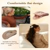 HOKEMP 6Pcs French Flat Hair Clips for Women - 2 Styles Matte Oval Claw Clips for Thin Thick Hair Large Strong Hold Lay Down Hair Accessories for Women (Glossy Brown Set) view 2