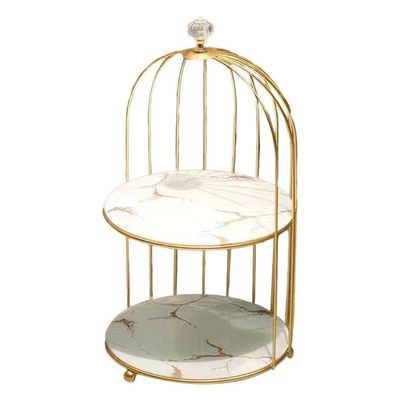 2-Tier Metal Desktop Organizer White Storage Rack for Cosmetics, Perfume, Jewelry, and Accessories Modern Home Decor