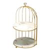 2-Tier Metal Desktop Organizer White Storage Rack for Cosmetics, Perfume, Jewelry, and Accessories Modern Home Decor view 1