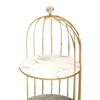 2-Tier Metal Desktop Organizer White Storage Rack for Cosmetics, Perfume, Jewelry, and Accessories Modern Home Decor view 2