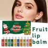 10 Pieces Christmas Lip Balm Gift Set,natural Fruit Flavor Lipbalms Multipack for Women Men,Long Lasting Lipcare Moisturizing Hydrating Lipgloss Nourishing Chapstick for Repair Chapped Dry Lips view 2