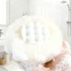 2-in-1 Super Soft Sunflower Suction Cup Bath Ball, New Upgraded Exfoliating Mesh Shower Loofah Pouf Shower Ball with Finger Rings, Body Scrubber Bath Sponge Cleaning Brush for Women, Men (Beige) view 4