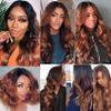 T1B430 Body Wave Human Hair Bundles Ombre Brown 22 Inch 3 Tone Brown 1 Bundles Human Hair Extensions 100 Gram Per Bundle Unprocessed Virgin Double Weft view 2