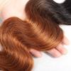 T1B430 Body Wave Human Hair Bundles Ombre Brown 22 Inch 3 Tone Brown 1 Bundles Human Hair Extensions 100 Gram Per Bundle Unprocessed Virgin Double Weft view 4