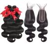 12A Body Wave Bundles with 2x6 Closure Human Hair 26 28 30+20 Inch Brazilian Virgin Body Wave Human Hair Weave 3 Bundles with 2x6 HD Lace Closure view 2