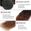 T1B430 Curly Wave Human Hair Bundles Ombre Brown 26 Inch 3 Tone Brown 1 Bundles Human Hair Extensions 100 Gram Per Bundle Unprocessed Virgin Double Weft view 3