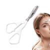 Eyebrow Trimmer Scissors with Comb, Stainless Steel Professional Grooming Scissors for Precise Shaping, Smooth Control Design with Built in Comb, Facial Hair Trimming Tool for Eyebrows Beard Use view 1