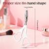 Eyebrow Trimmer Scissors with Comb, Stainless Steel Professional Grooming Scissors for Precise Shaping, Smooth Control Design with Built in Comb, Facial Hair Trimming Tool for Eyebrows Beard Use view 2