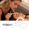 Eyebrow Trimmer Scissors with Comb, Stainless Steel Professional Grooming Scissors for Precise Shaping, Smooth Control Design with Built in Comb, Facial Hair Trimming Tool for Eyebrows Beard Use view 4