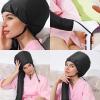 1set Net Plopping Cap for Drying Curly Hair - Upgraded Bonnet with Diffuser for, Adjustable Hoods with Drawstring(Pink+4pcs Net) view 3